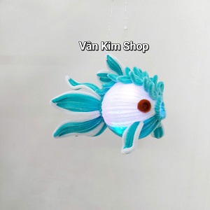 Lồng đèn con cá kẽm nhung handmade by Vân Kim