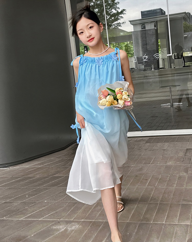 Váy đầm maxi  đi biển cho bé gái